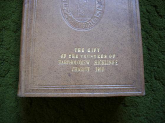 The Gift of the trustees of the Bartholomew Hickling's Charity 1910