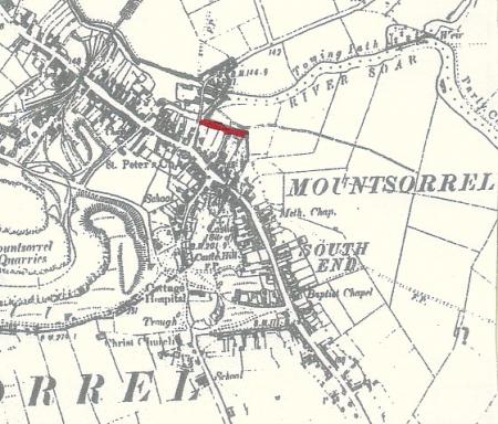 Stint E1 starts from the Garden of Peace on Sileby Road, Mountsorrel and includes the boundary around the boat moorings. Remnants of an old wall and coppiced hazel added interest to a neglected part of our history.