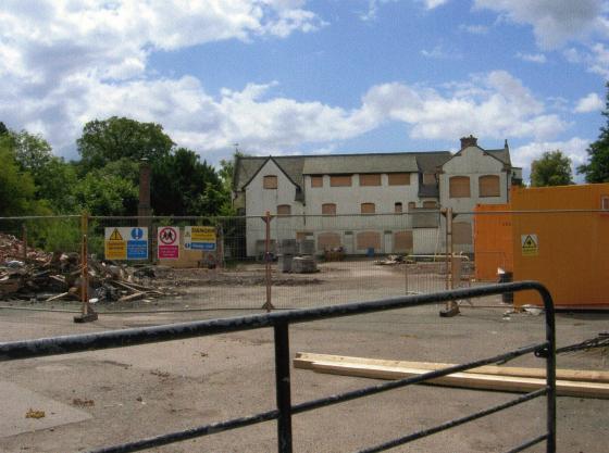 Side view of The Grange with outbuildings demolished. July 2007