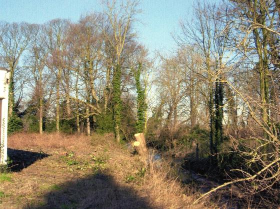 Clearing the car park by Rothley Brook. Looking to Fowke Street. February 2007