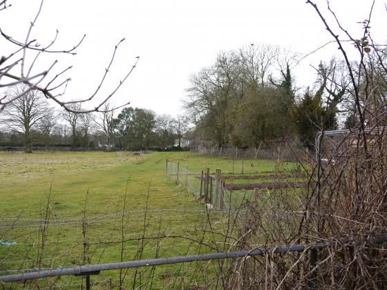 Looking from the grounds of the Rothley Court Hotel with Westfield Lane to the right. February 2015