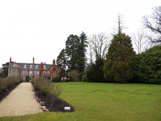 Looking from Rothley Brook to side of Rothley Court Hotel. February 2015