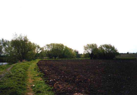 Looking over the site towards Cossington with the River Soar to the left. April 2002