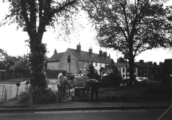 Site 136 Cross Green. The railings are coming out. May 2003