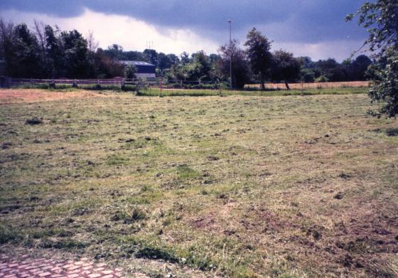 Looking to Hallfields Lane from the entrance on Anthony Street. Brookfield Farm to the rear. 2001