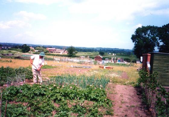 Site 159 Looking over Loughborough Road with Woodcock Farm centre back. Summer 2003