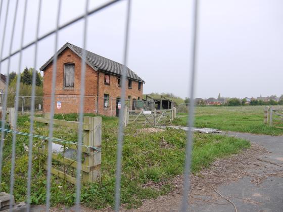 Looking through the fencing from Mountsorrel Lane. April 2015