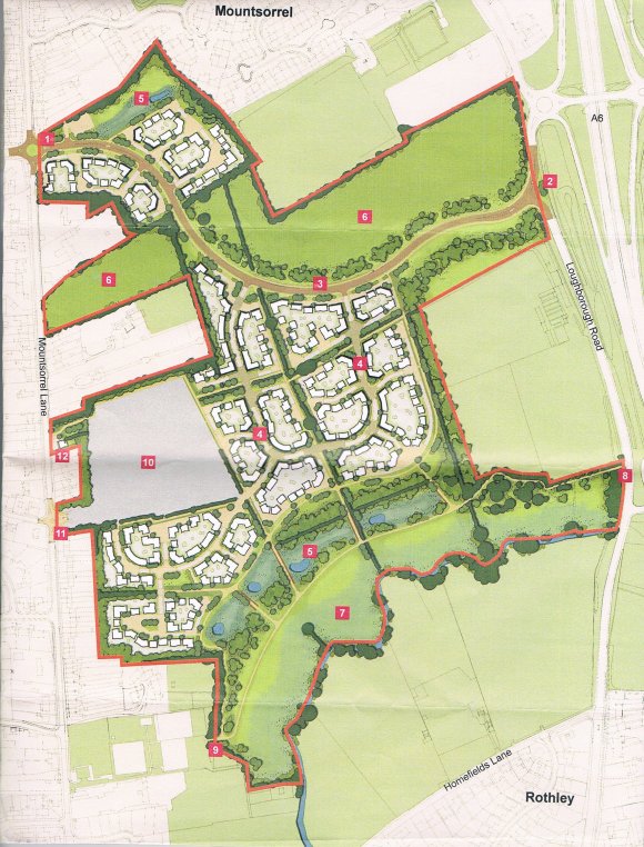 The proposals for building on all the fields. July 2012