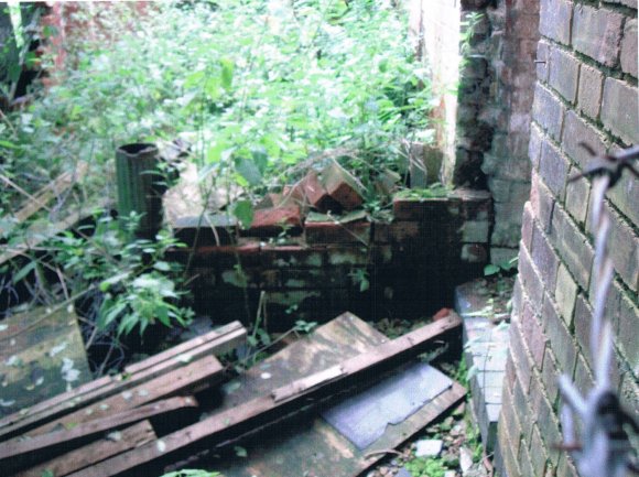 Reay of Linkfield Farmhouse with remains of pump for domestic water. August 2009